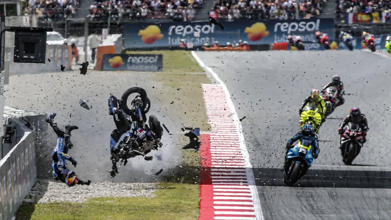 Kecelakaan Alex Marquez di GP Catalunya sebelum absen karena cedera
