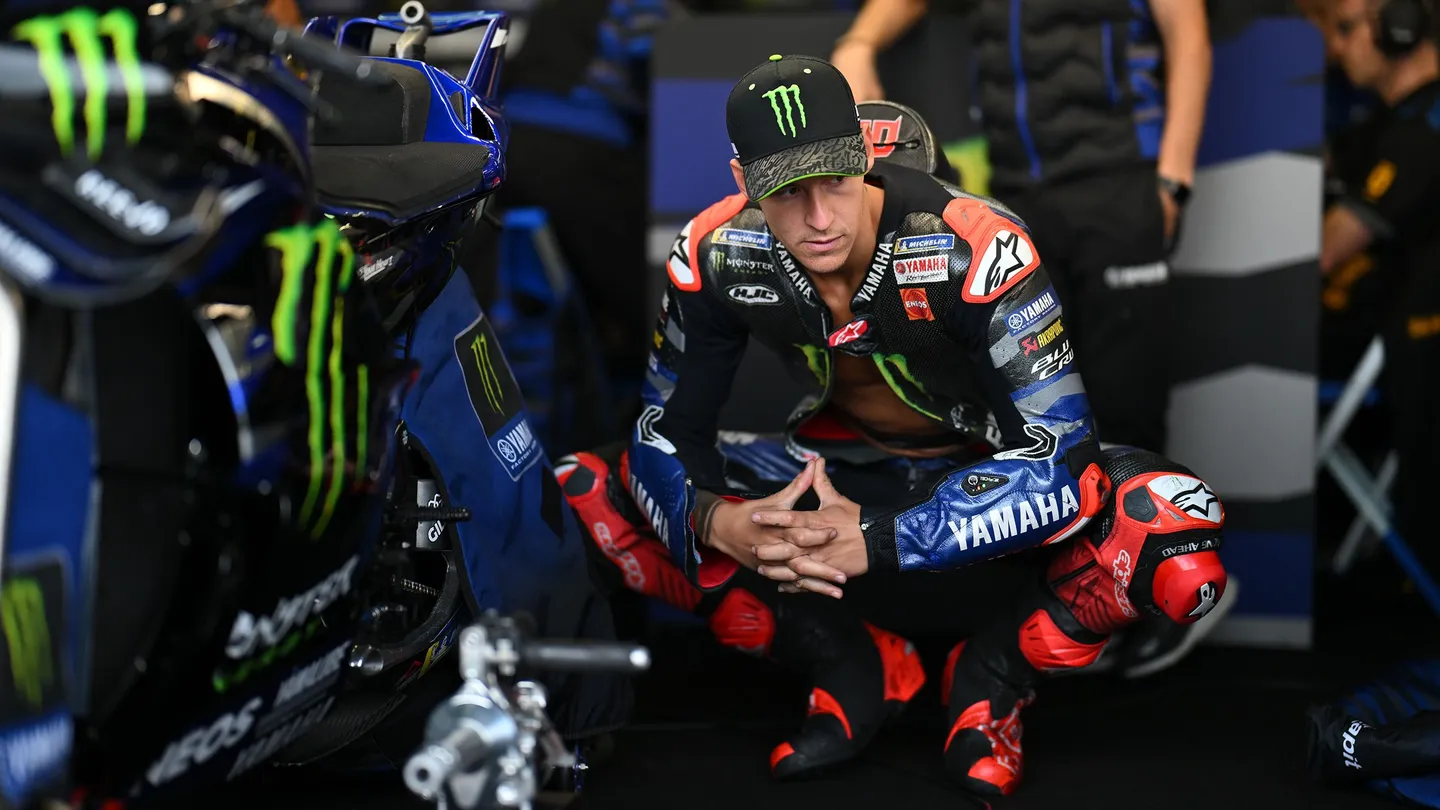 Fabio Quartararo Yamaha di garasi tim Monster Energy Yamaha MotoGP