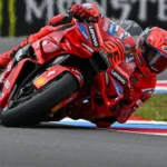Marc Marquez Ducati Lenovo saat melaju di Sirkuit Brno MotoGP Ceko