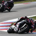 Marco Bezzecchi terjatuh dalam Sprint Race MotoGP Ceko 2026 di Sirkuit Brno
