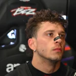 Marco Bezzecchi di garasi Aprilia setelah crash MotoGP Belanda 2026