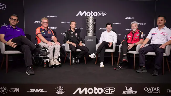 Perwakilan pabrikan MotoGP menghadiri konferensi pers perjanjian Concorde MotoGP 2027