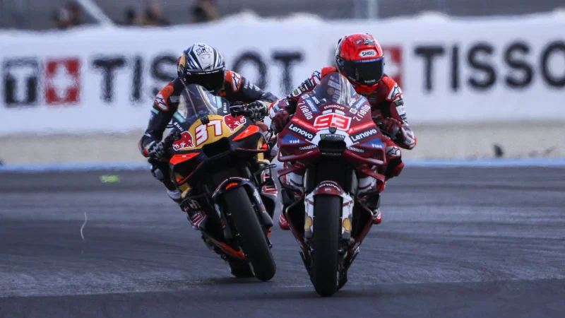 Marc Marquez dan Pedro Acosta berduel di MotoGP Hungaria 2026 Balaton Park