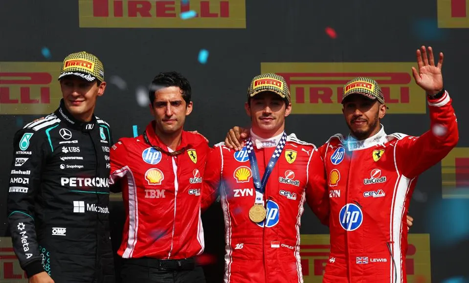 Podium F1 GP Inggris 2026 menjelang balapan GP Belgia