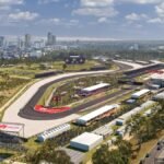 Tampilan udara Sirkuit Adelaide MotoGP 2027 dengan lintasan lurus, tikungan, dan area run-off.