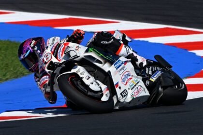Jorge Martin mengendarai Aprilia RS-GP pada MotoGP San Marino 2026 di Misano