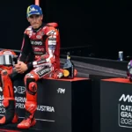 Marc Marquez duduk di area pit setelah MotoGP Austria 2026