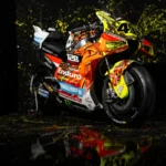 Ducati VR46 dengan livery Garuda merah putih, aksen emas, dan kuning neon untuk MotoGP Indonesia 2026